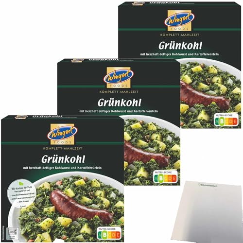usy Bundle für Wingbert Grünkohl 3er Pack (3x375g Packung) + usy Block usy Bundle für Wingbert Grünkohl 3er Pack (3x375g Packung) + usy Block