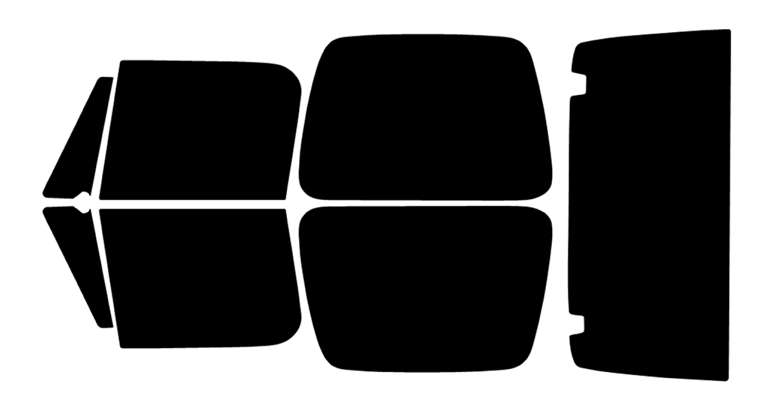 True Line Automotive Precut Car Window Tint Compatible with Jeep Wrangler 2 Door SUV 1990-1995 - 20% All Side and Back Windows - Window Tint Film - Pre Cut Window Tint for Car Windows - Tint Kit