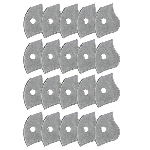 Replacement Parts, Active Carbon Filters for Mesh or Neoprene Mask,20 Pack