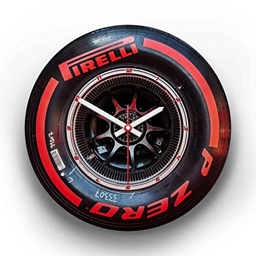 Wanduhr Formel1 | Foto-Druck |Motiv: RB Racing - Soft - Hinterrad Ø ca. 30cm