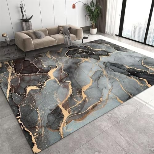 Tapis de salon 200x300cm rectangulaire gris et moderne - 2