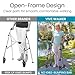 Vive Mobility Lightweight Walker for Seniors - Narrow, Folding Walker w/Wheels for Small & Tight Spaces - Light Weight for Balance, Compact Doorways, Foldable - Portable & Collapsible for Travel