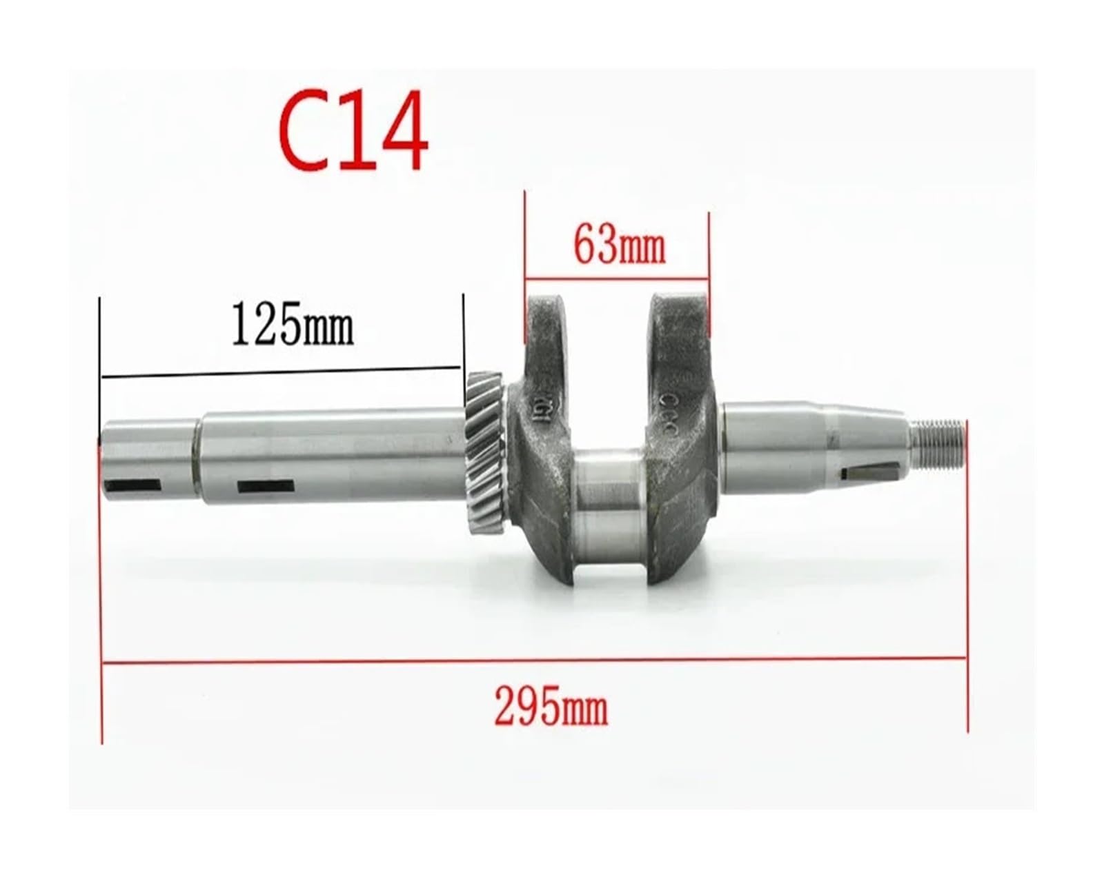 Genérico Reemplazo del cigüeñal C12 / C14, Compatible con Motor de cortacésped HD GXV160 / GX 160 5.5HP(C14)