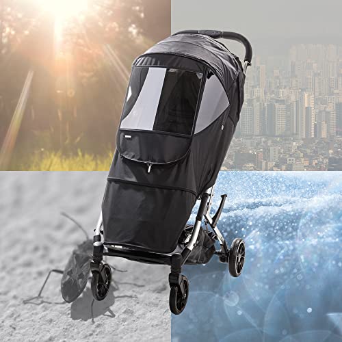 Mother place Premium Baby Stroller Wind Cover Accessories Weather Shield for 3-Seasons Easy Installation