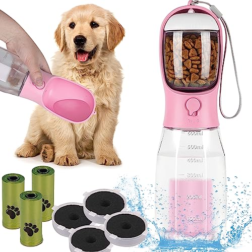 Petzzzing Portable Dog Water Bottle, 3-in-1 Dog Water Bowl Dispenser ...