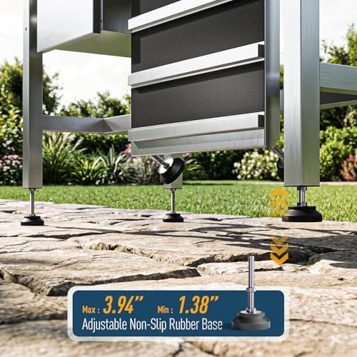 Image of 46 inch Heavy Duty Dog Washing Station - 304 Stainless Steel Pet Bathing Tub with Right Side Ramp, Elevated Grooming Sink with Storage Drawer & Removable Floor Grate, Outdoor Ready for Large & Medium Dogs