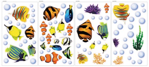 Under The Sea Fish Decorative Peel And Stick Wall Sticker Decals For Kids Room/Nursery/Living Room/Play Room/Classroom #TOP1