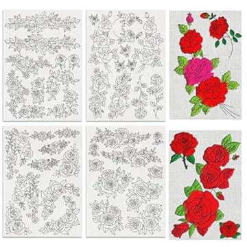 embroidery designs of roses