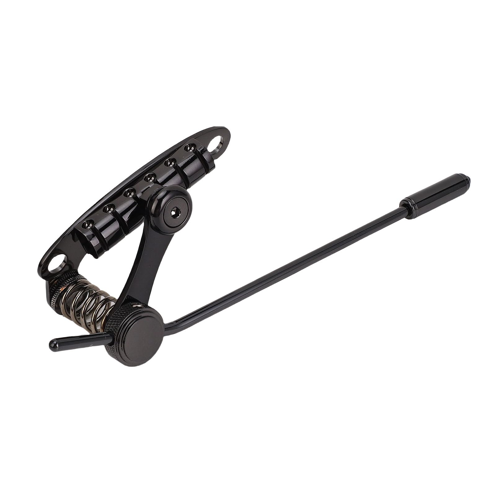 Barra de tope de puente de guitarra Barra de tope de puente de trémolo de aleación de zinc de repuesto para guitarra eléctrica Les Trem II Les Paul SG Color negro con brazo de