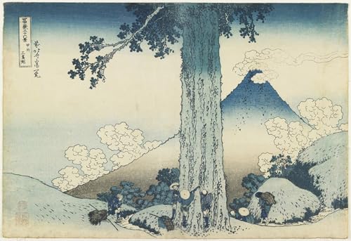 Cuadro Famosa Pintura Hokusai El paso de Mishima lienzo decorativo para dormitorio