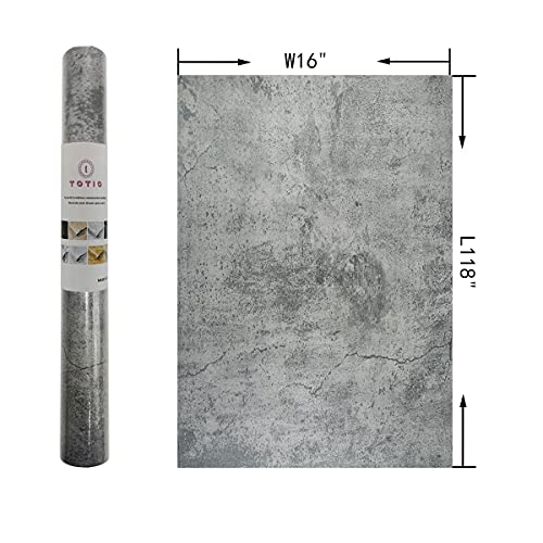 Gray Concrete Contact Paper Matte Thick Textured Grey Cement Wallpaper Peel Stick Countertop Contact Paper Removable Waterproof Adhesive Paper Industrial Style Wall Paper Kitchen Table Vinyl Wrap #TOP6