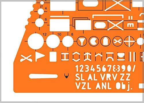Standard Graph Template Stencil With Military Marking Symbols For Nato Army Drawing And Drafting On Tactical Map #8353 #TOP4