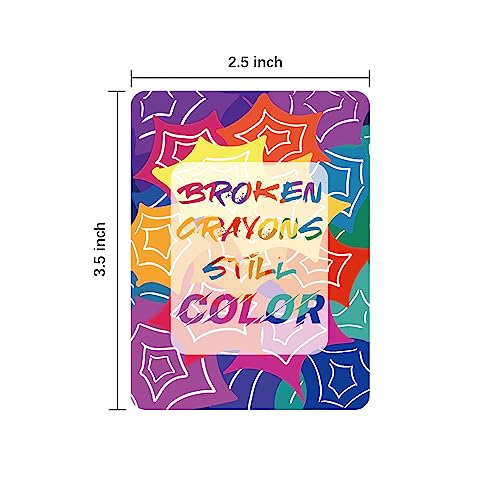 HOMANGA 50 Unique Inspirational Cards, Motivational Kindness Mini Note Cards with Encouragement Quotes, Appreciation, Gratitude, Positive Affirmations Cards for Employees, Coworkers, and Kids - Thumbnail 2