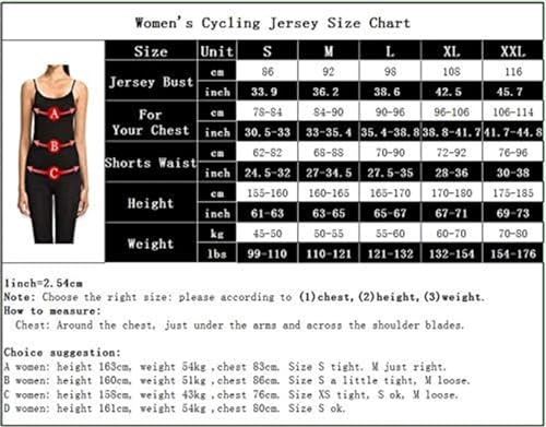 Conjunto de camiseta feminina de ciclismo refletiva + shorts acolchoados 5D P-3GG, Cf2201, GG