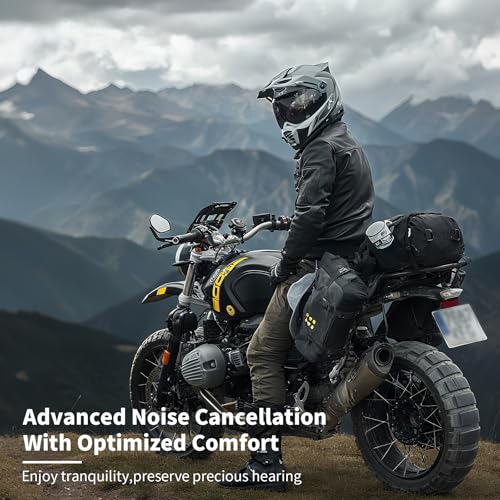 Image of Motorcycle Ear Plugs Wind Noise,45db Moto Earplugs Riding,Motorcycle Hearing Protection,Reusable Wind Noise Cancelling Earplug for Motorbike,Touring,Racing,Riding,Sleep,Concerts (Black and Red)