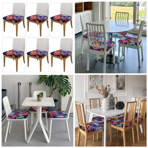 Housse de chaise de salle à manger lot de 6 lavable et extensible