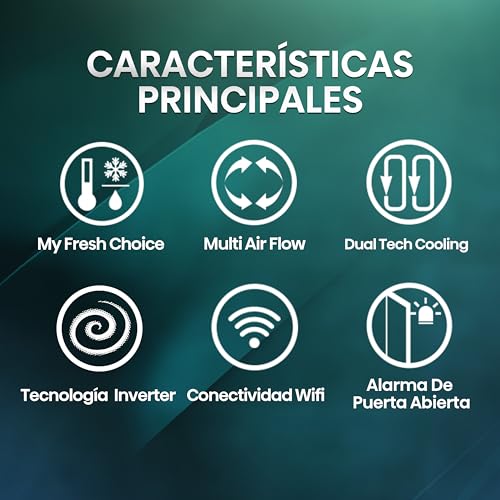 Miniatura 3 de Hisense Rq5p470seie - Frigorífico Americano Cuatro Puertas, Eficiente Clase E, Capacidad 483 L, Conectividad Wifi, My Fresh Choice, Dual Tech Cooling, Multi-Air Flow, Inox