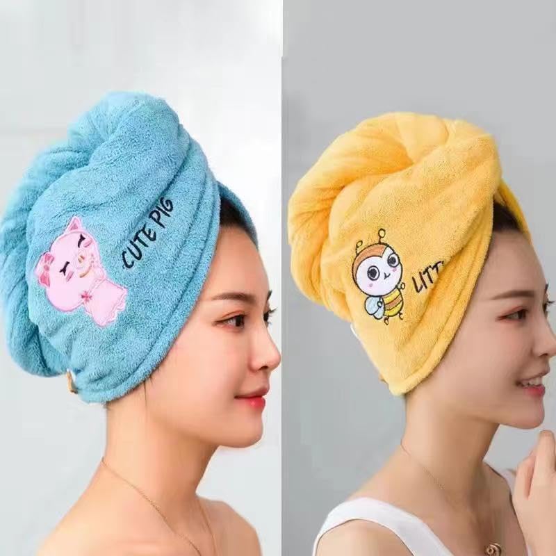 Microfibre Hair Drying Towel Cap | Quick Dry, Twist Wrap Design, Soft Plush Fabric, Women & Girls, Multiple Colours-image-7