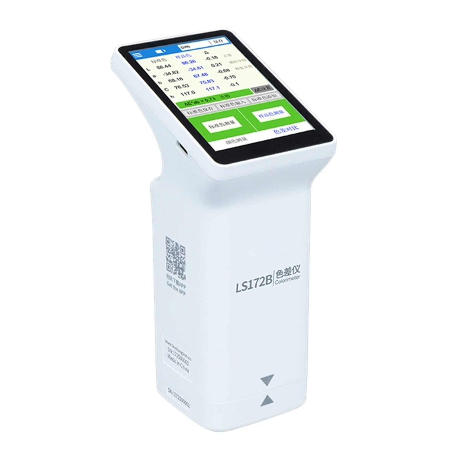 Analizador de color portátil Colorímetro digital preciso LS172 LS173 LS172B LS173B Colorímetro de pantalla táctil inteligente for recubrir la medición del color de pintura de plástico de cerámica Colo