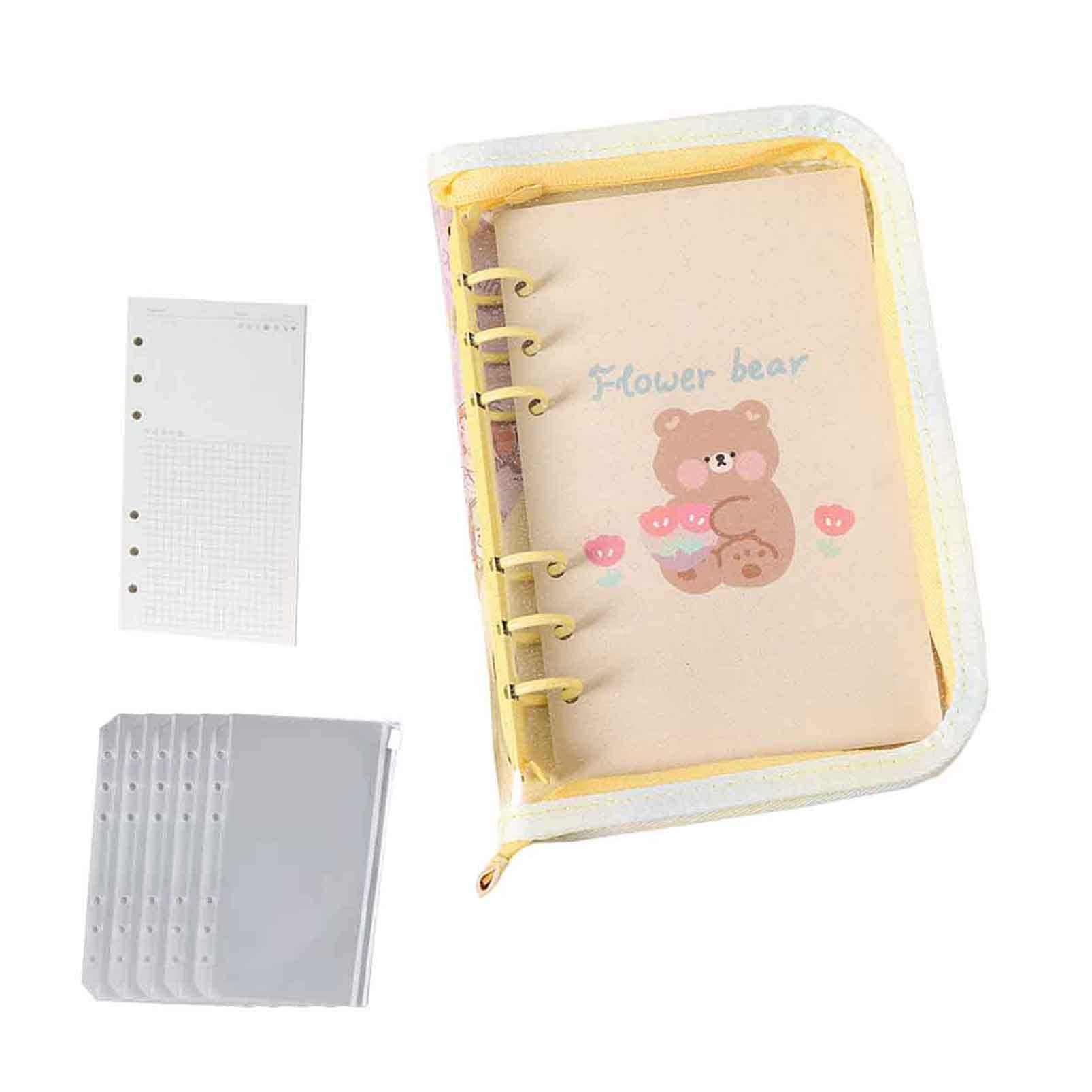 Amazon.co.jp: システム手帳 かわいいメモ帳 a6 ミニ6穴 PVC 透明 日記