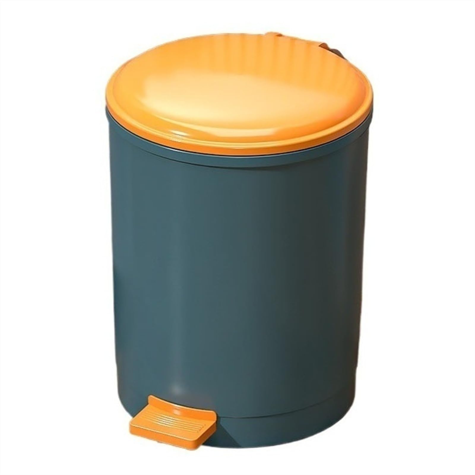 Papelera de Escritorio Bote de basura redondo con tapa, bote de basura con escalón sin contacto, bote de basura con pedal de plástico de 9/13 litros con cubo interior for sala de estar, dormitorio, ba