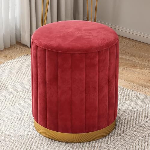 Tabouret ottoman en velours assise confortable pour salon