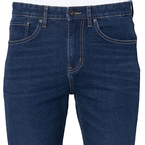 Image of Red Tape Men's Tinted Dark Blue Solid Skinny Jeans