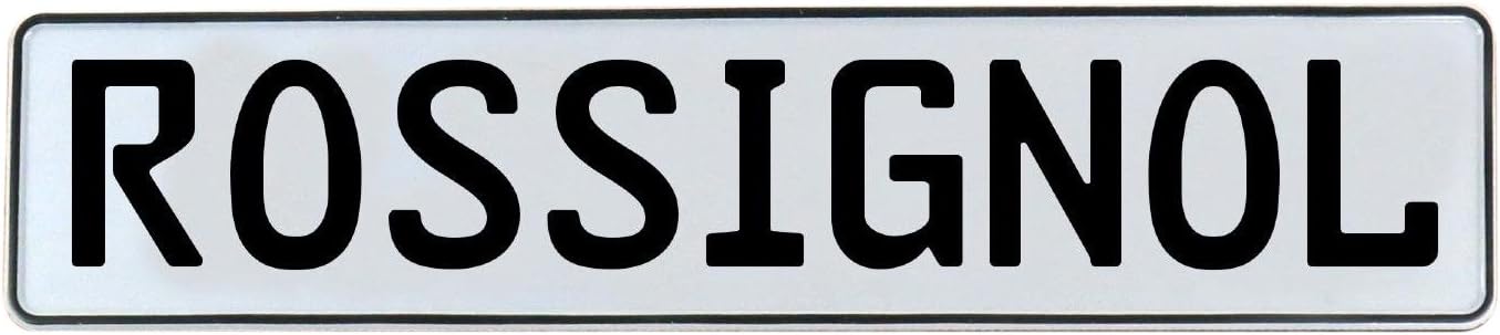 Vintage Parts 737887 Mancave Wall Art (Rossignol White Stamped Aluminum Street Sign)