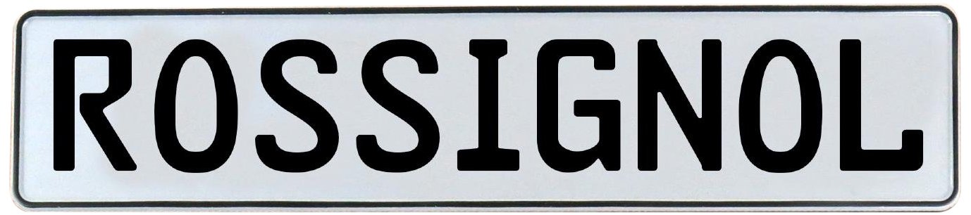 Vintage Parts 737887 Mancave Wall Art (Rossignol White Stamped Aluminum Street Sign)