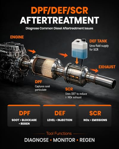 Image of ANCEL V6HD Heavy Duty Truck Scanner, Bidirectional Tests, DPF Regen