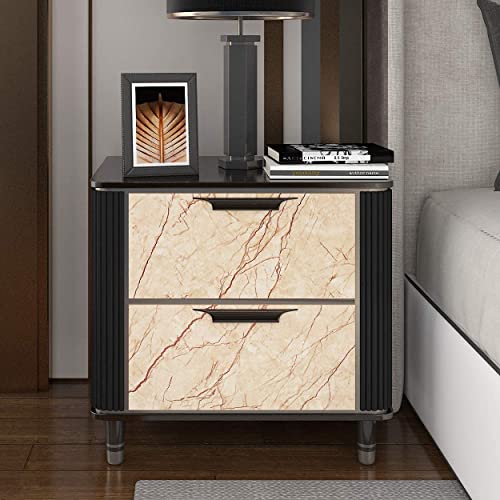 Image of WISDOM Countertop Peel and Stick Marble Contact Paper for Countertops Vinyl Waterproof Self Adhesive Countertop Contact Paper Marble Wallpaper (Beige Marble Wallpaper, 30 inchx203 inchcm)