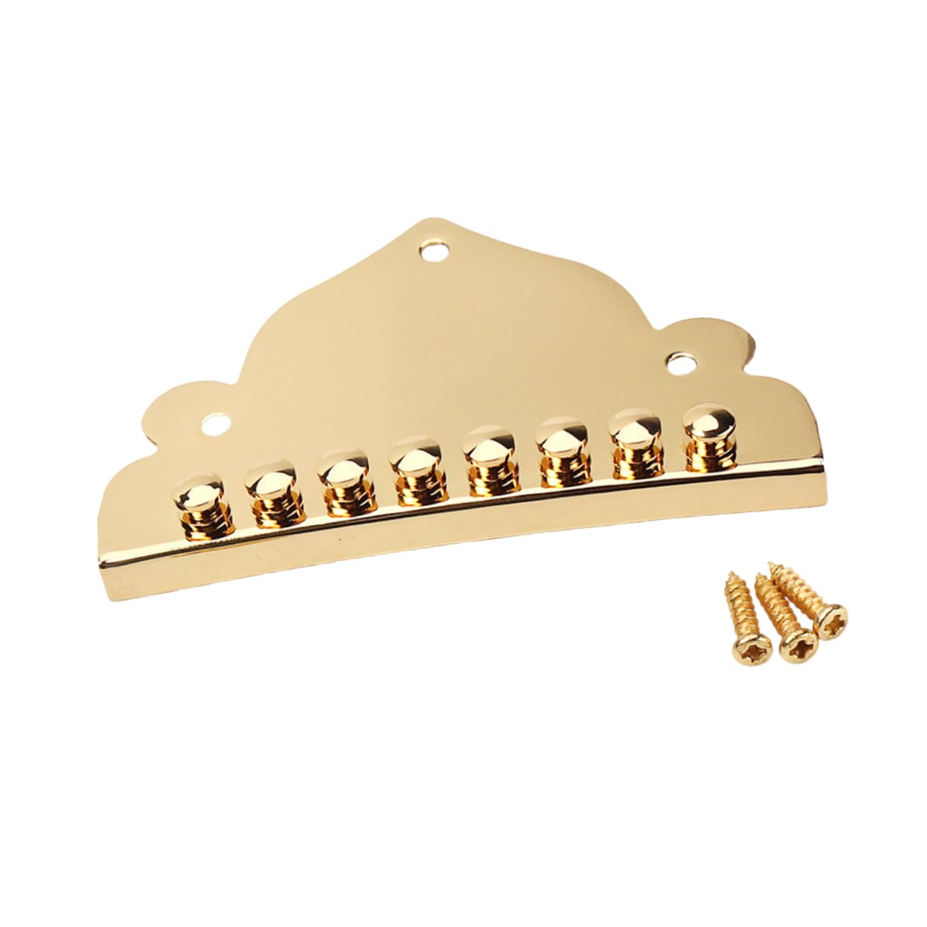 ibasenice 3pièces Mandolin Tailpiece Métal Doré Pour Guitare à Cordes Accessoire Améliorant Style De Votre Mandoline