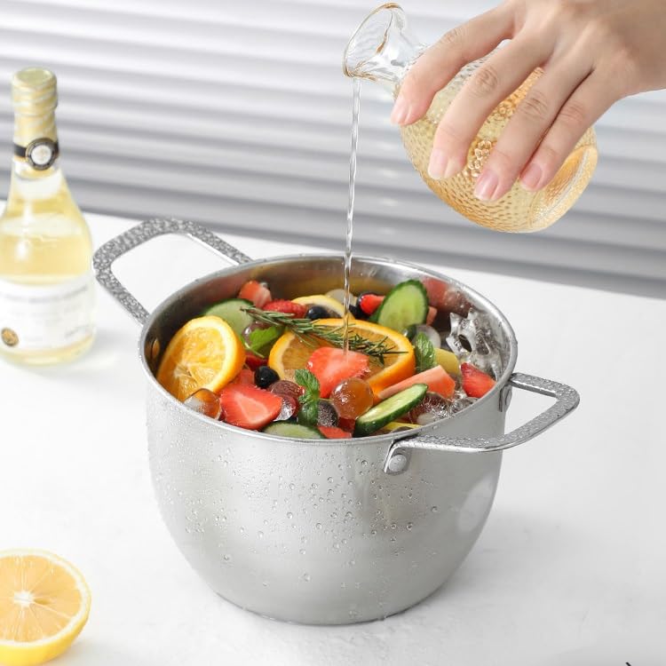 Festa dei Secchielli di LCE Secchiello for Ghiaccio in Acciaio Inossidabile, Secchiello for Champagne, for Bevande all'aperto, for, for(5L)