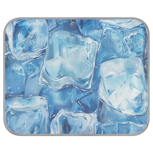 siphylline Blue Transparent Ice Cubes Summer Cooling Bed Self Cooling cat beds for Indoor Cats for cat Outside Washable tapete enfriador para Perros S