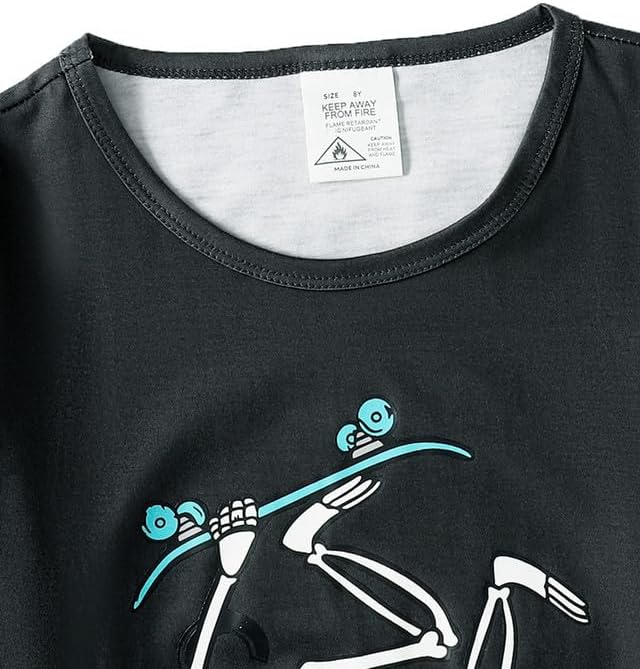 MyFav Boys Pajamas Sets Glow in Dark Skull Sleepwear Kids - Image 6