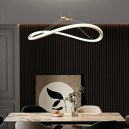 Chandelier gold circular flush mount dimmable plafonnier suspension noir