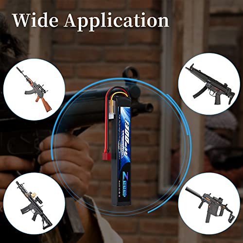 Zeee 7.4V 25C 1300mAh Airsoft Lipo Battery 2S Stick Battery with T Connector for Airsoft Guns Rifle - Image 5