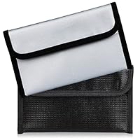 Feuerfeste Dokumententasche Feuerfeste Tasche 2 Stück (20 x12cm) Brieftasche Klein Geldtasche Feuerfest Wasserdicht Geldaufbewahrung für A4 Dokumente Passport Bankdatei Geld Wertsachen