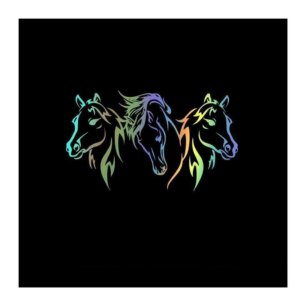 Horse Stickers On The Car Window Vinyl Decals(Reflective Lasers,28cmX16cm)