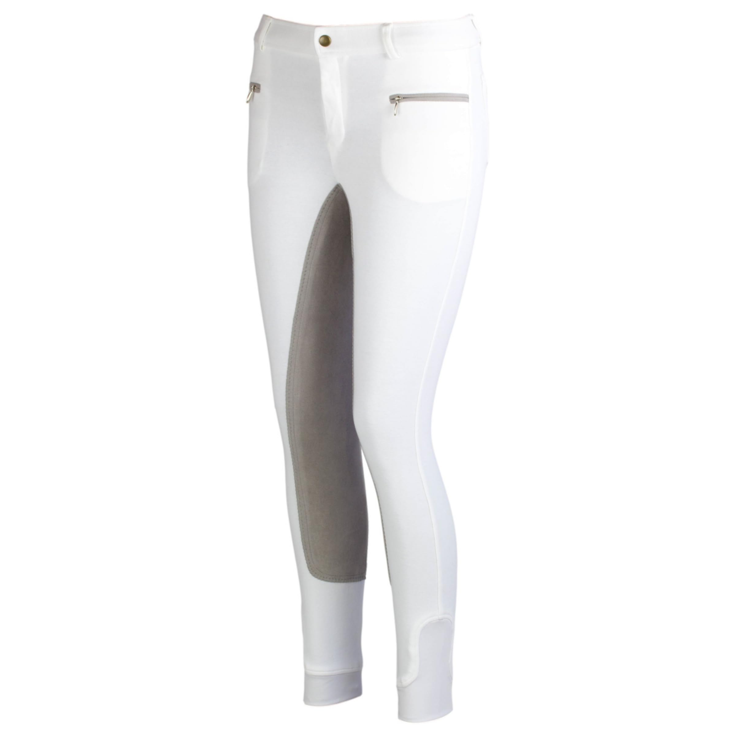 RL24 - Kinder-Reithose Flex Basicline | Reiterhose für Mädchen & Jungen | 3/4 Besatz aus Wildlederimitat | hautfreundlich, atmungsaktiv & elastisch | Unisex Reitleggings in vielen Farben & Größen