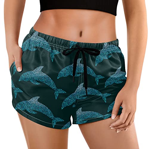 visesunny Women's Running Shorts with Pockets High Waisted Athletic Workout Gym Shorts for Women Youth Teens