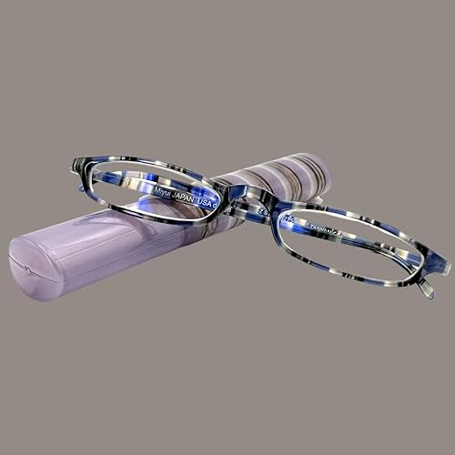 Miniatura 3 de EZ - Gafas de lectura para mujer, con bloqueo de luz azul, antifatiga ocular, tubo para lector de computadora, pequeño, vidrio delgado y compacto