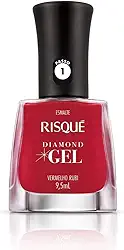 Risqué Esmalte Diamond Gel Vermelho Rubi Cremoso 9 5 Ml