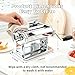 Pasta Maker Machine With 7 Adjustable Thickness Settings, Stainless Steel Manual Noodle Maker,Pasta Roller& Cutters With Removable Handle and Clamp For Kitchen （All-in-One ）
