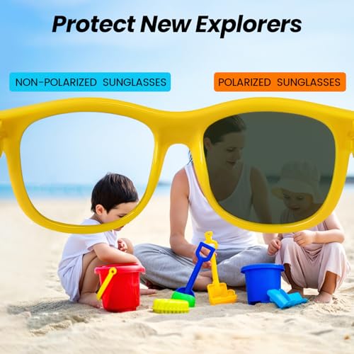 HECCEI Polarized Baby Sunglasses with Strap - Flexible Infant Sunglasses UV Protection for Newborns Toddler, Age 0-24 Months4