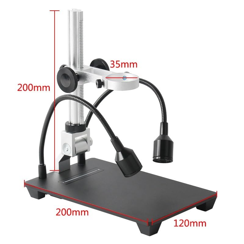 Microscope Adjustable USB Digital Electronic Microscope Camera Stand Holder Bracket Table 130x-C Mount Lens(A)