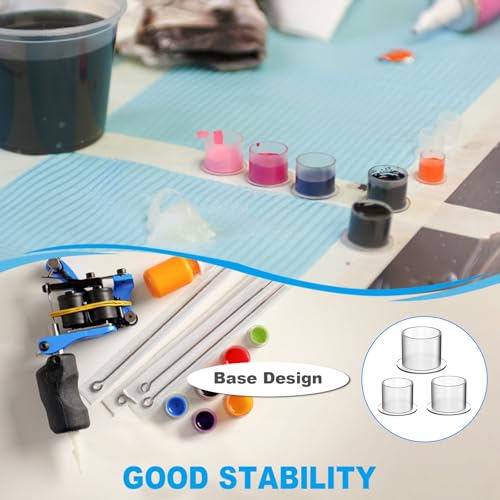 Image of Emalla 1000Pcs Medium Tattoo Ink Caps Disposable Tattoo Ink Cups with Base | #14MM Plastic Tattoo Caps Pigment Container Ink Caps Self Standing Ink Cups for Tattoo Ink Tattoo Supplies Tattoo Accessory