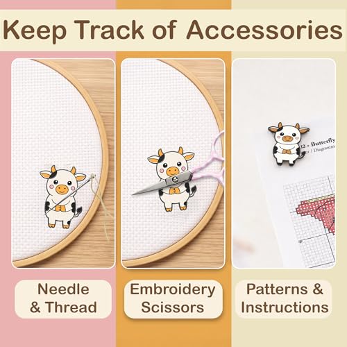Image of Kraftex Magnetic Needle Minder. Needleminder for Embroidery & Sewing. Cute Needlepoint Accessories. Magnetic Needle Holder for Cross Stitch. Cute Magnet Pin Gift