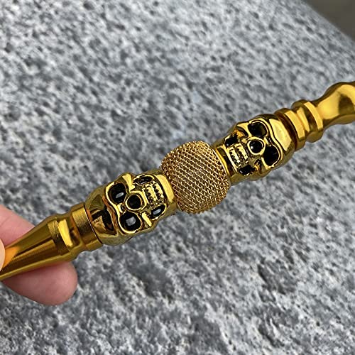 Totenkopfförmige goldene Shisha Shisha Shisha Spitzen stumpfe Halter handgefertigt Rauchfilter Mundstück abnehmbare… – Bild 3