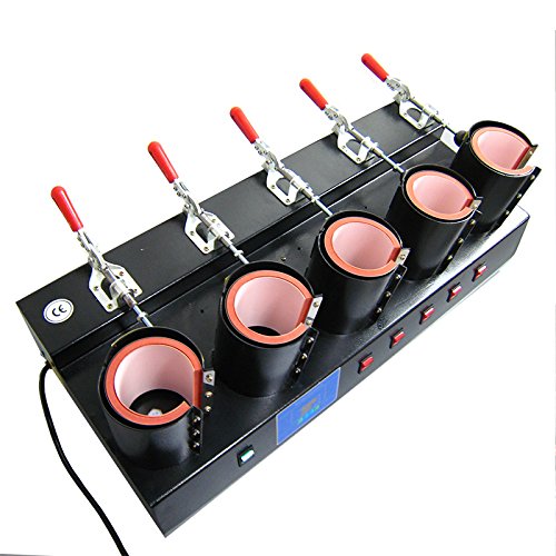 Preisvergleich Produktbild HobbyCut 5-Fach Tassenpresse Becherpresse Transferpresse Sublimation Tassen
